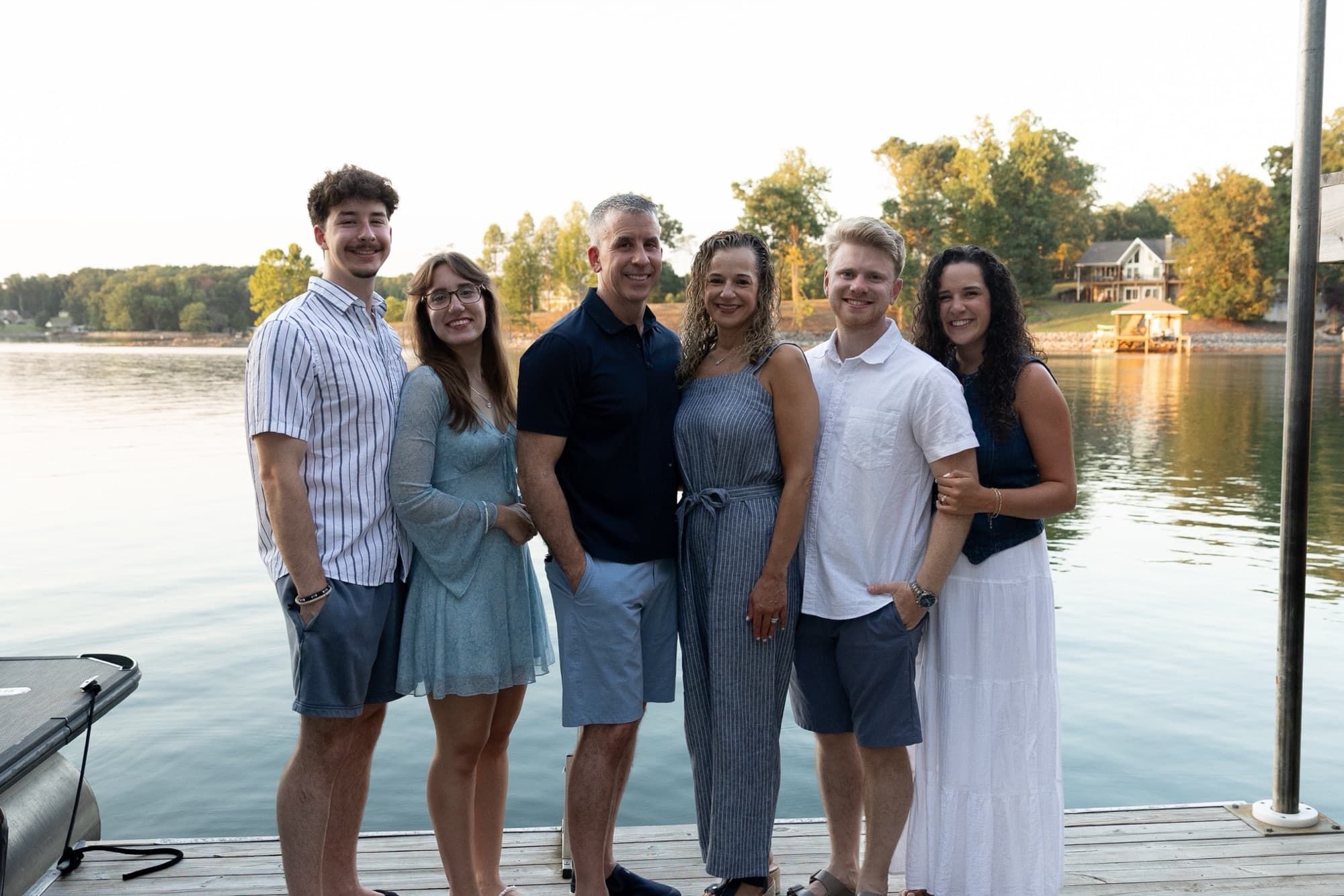 The Spelman family together at the lake